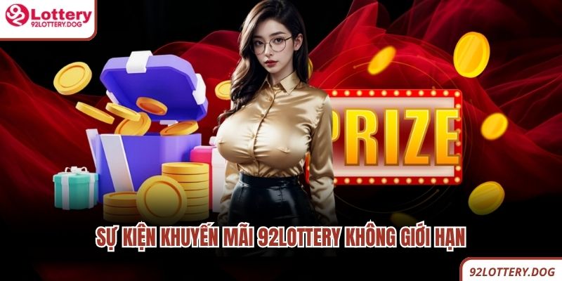 Sự kiện khuyến mãi 92lottery không giới hạn